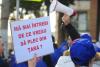 Sindicalişti din educaţie şi studenţi protestează în faţa Palatului Cotroceni 18996424
